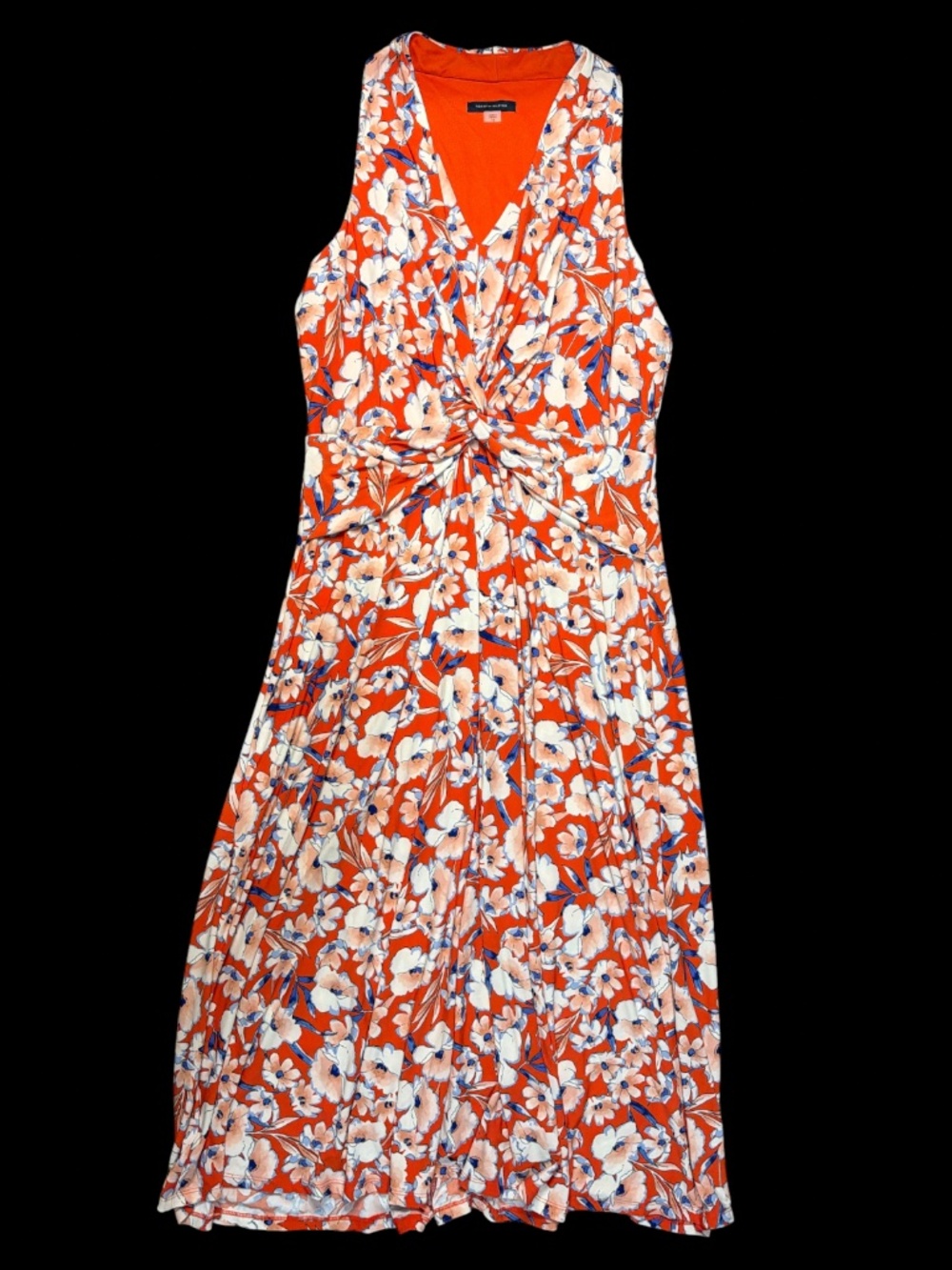 NWT Tommy Hilfiger Multicolor Floral Polyester Blend Midi Dress Size 16